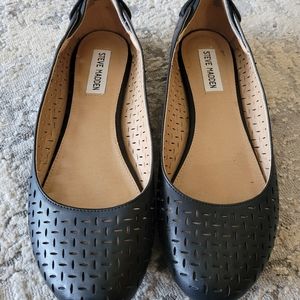 Steve Madden "Marshall" flats black leather